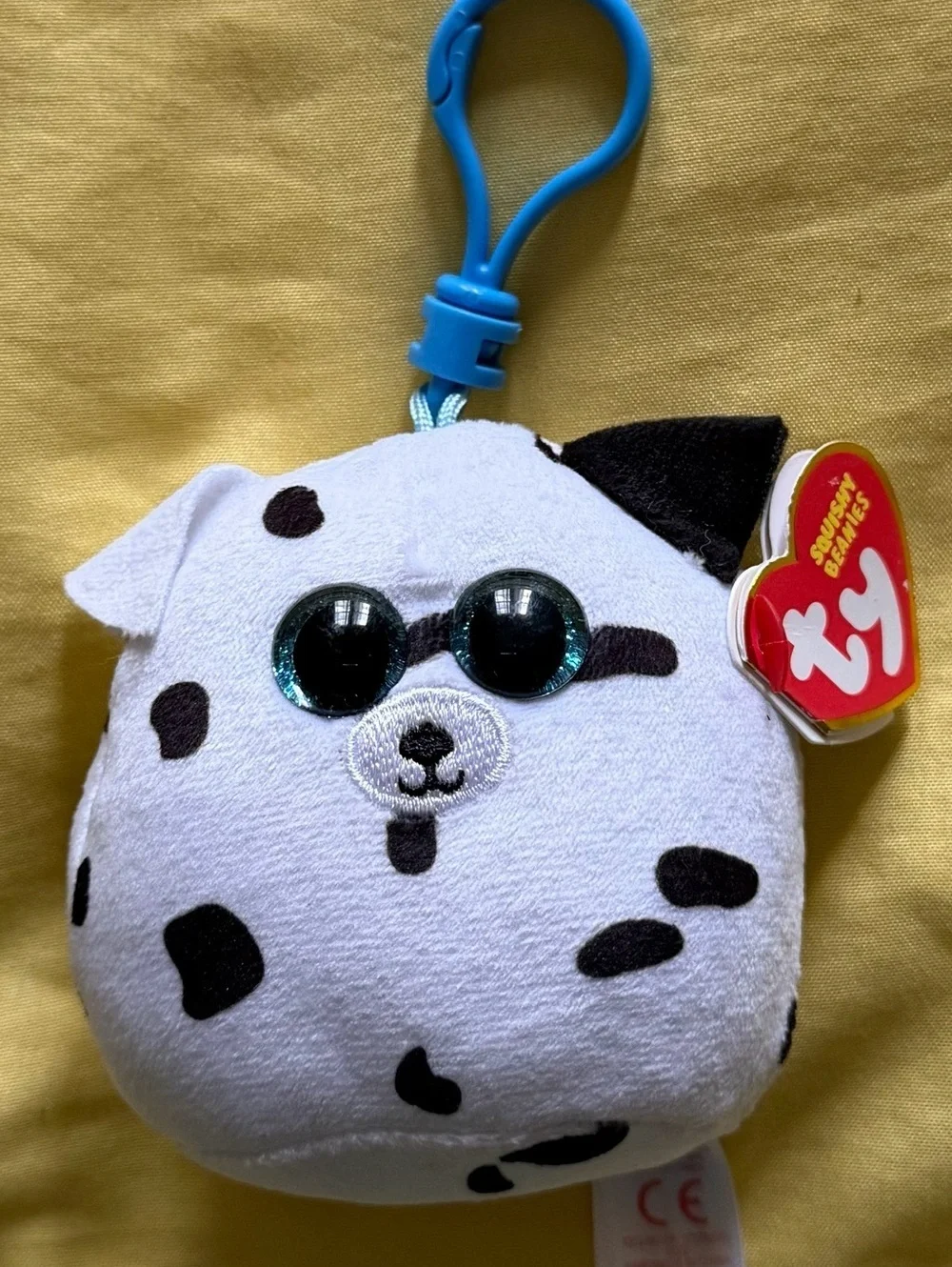 TY Squish-a-Boos Plush Clip Bundle Panda Dalmatian Rainbow Bear Llama Keychain